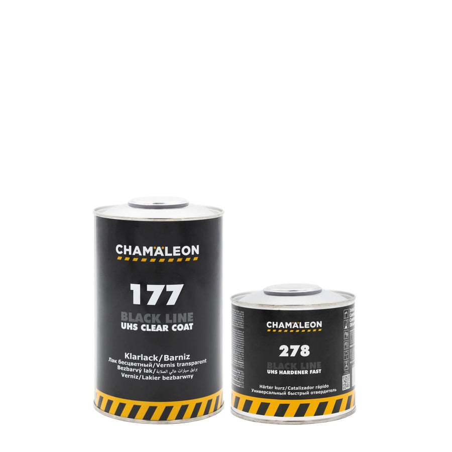 CHAMALEON UHS 2K CLEAR COAT SCRATCH PROOF 177 CON CATALIZZATORE
Trasparente Antigraffio UHS 2K 177