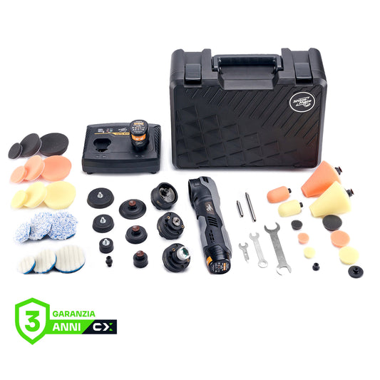 Minilucidatrice Rotorbitale e Rotativa Cordless