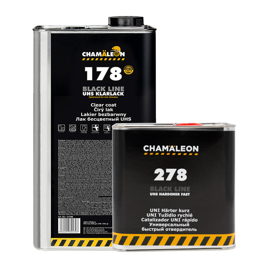 CHAMALEON UHS 2K Clear Coat Scratch Proof Slow 178 con catalizzatore
Trasparente Antigraffio UHS 2K 178